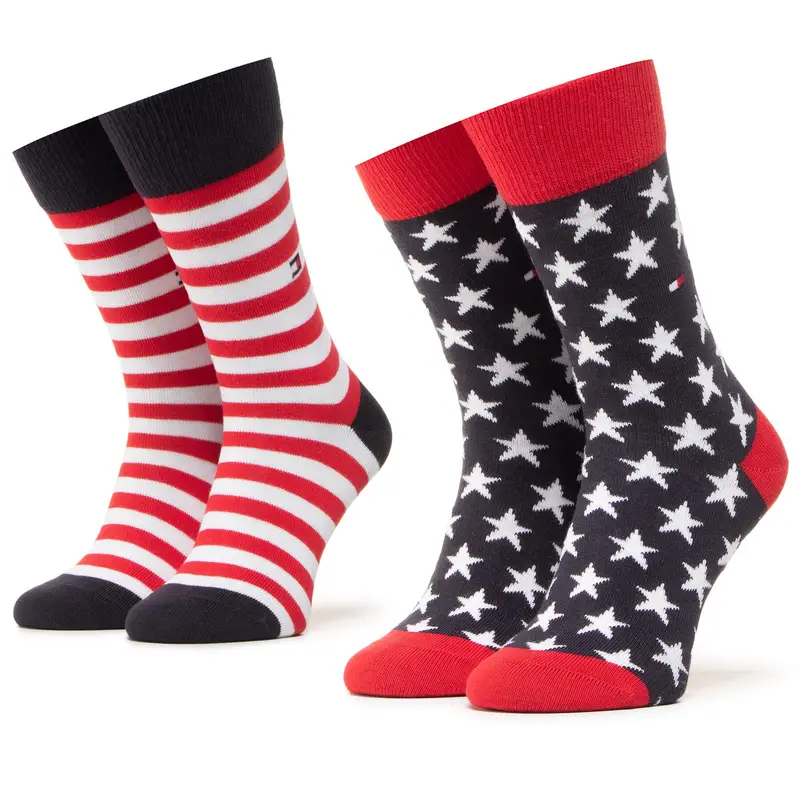 Set di 2 paia di calzini lunghi unisex Tommy Hilfiger 100000816 Multicolore