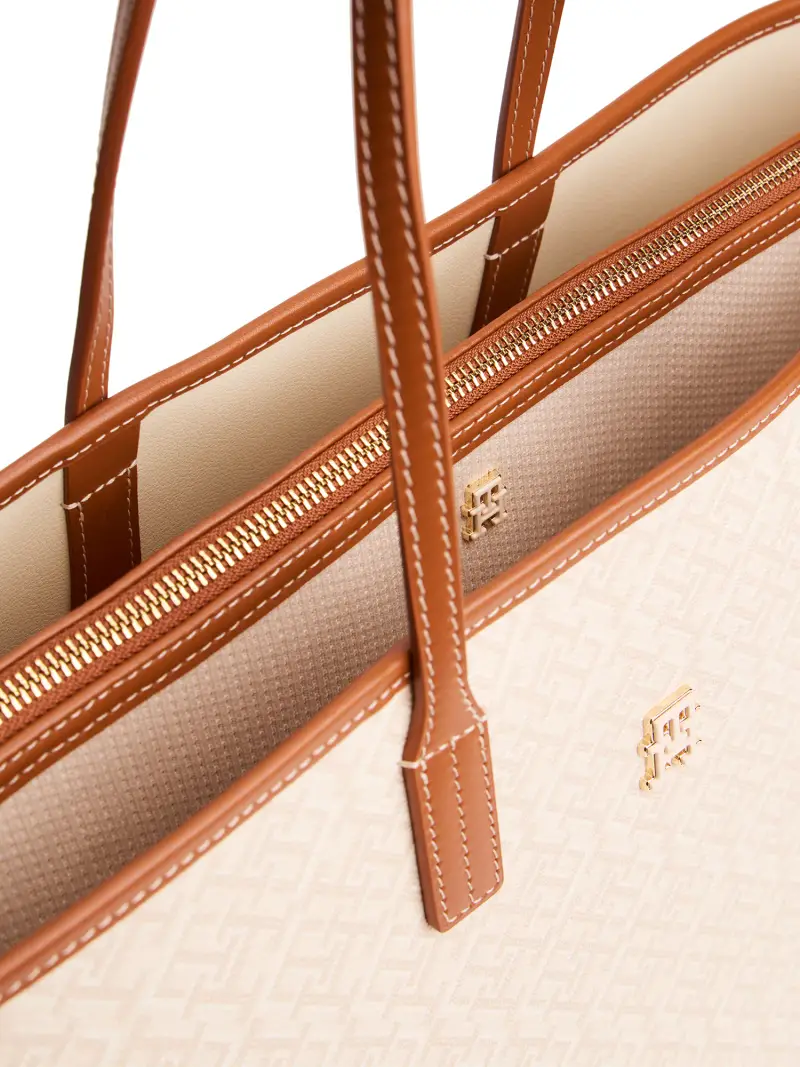 Shopper beige / beige scuro / cognac miniatura 2
