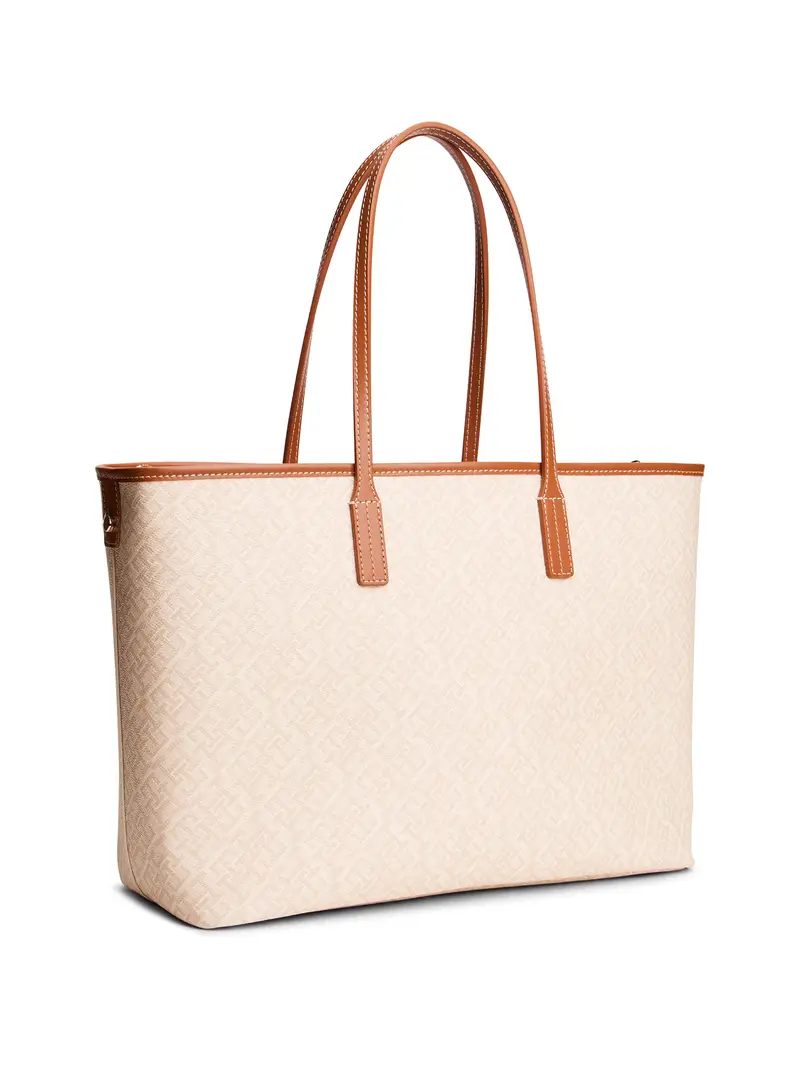 Shopper beige / beige scuro / cognac miniatura 3