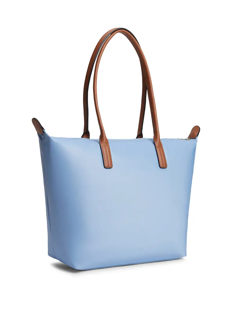 Shopper Popette blu chiaro / cognac miniatura 3