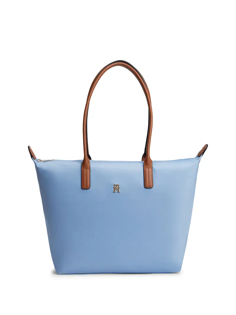 Shopper Popette blu chiaro / cognac