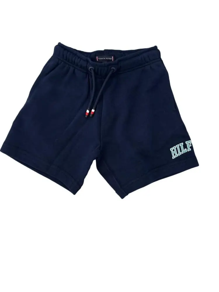shorts blu navy bambino con logo