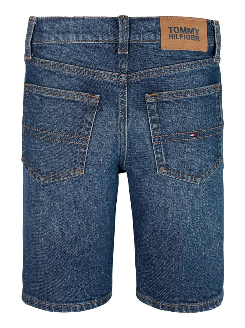 Tommy Hilfiger shorts in denim bambino medium patch logo sul retro miniatura 2