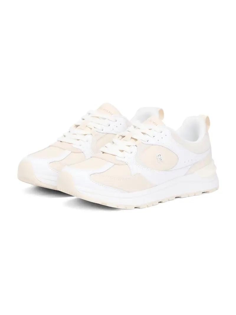 Sneaker bassa beige / bianco miniatura 2