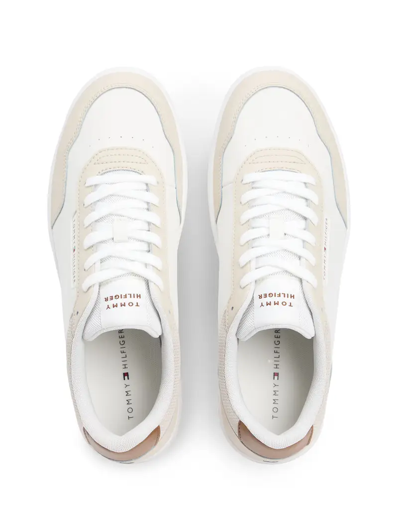 Sneaker bassa beige / bianco miniatura 3