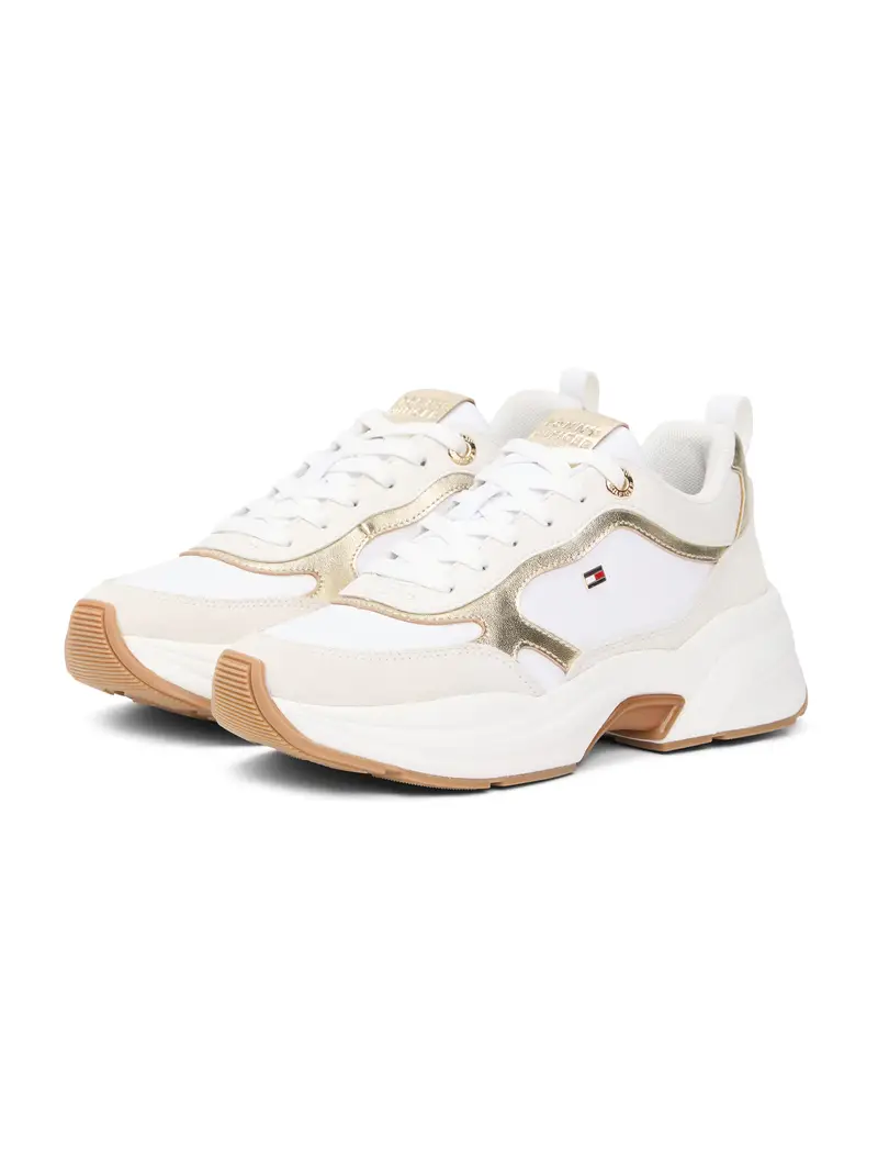 Sneaker bassa beige / oro / bianco / bianco naturale miniatura 2