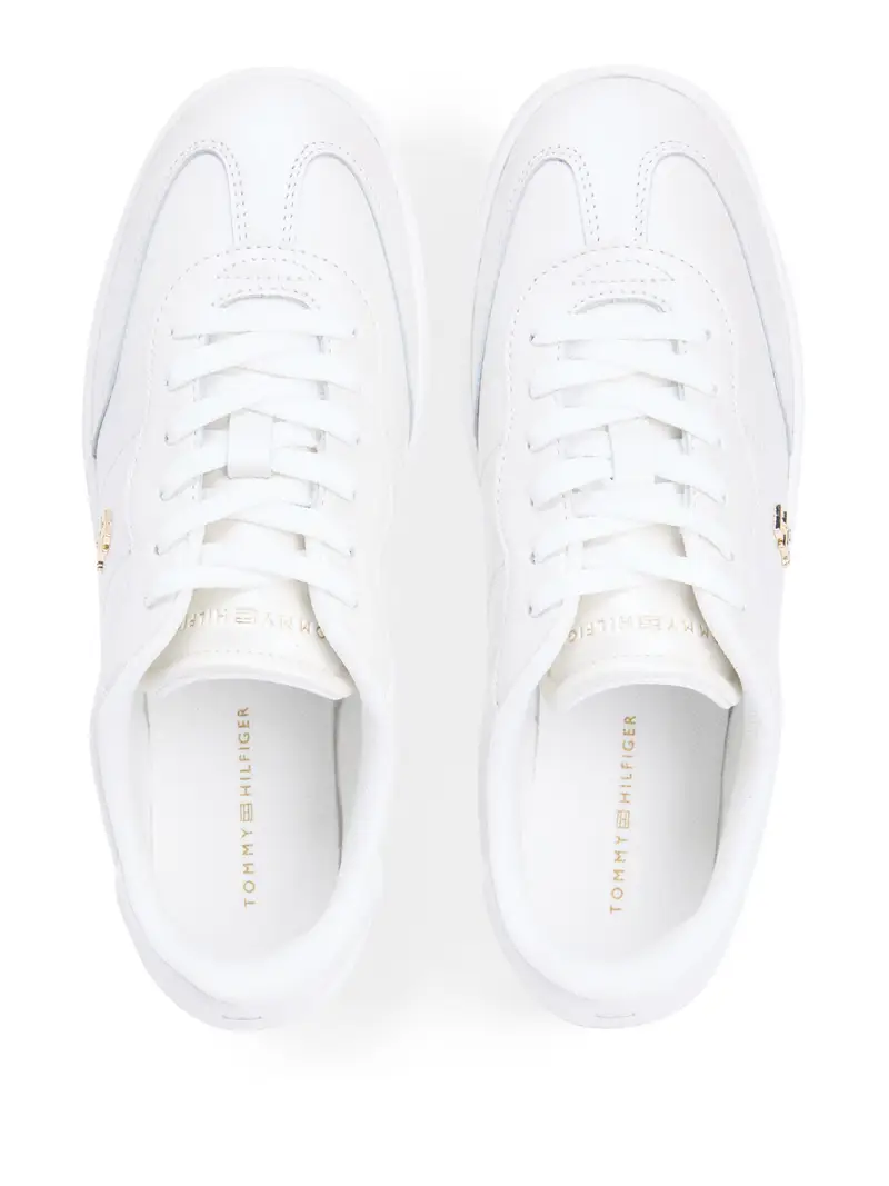 Tommy Hilfiger Sneakers bassa bianca in pelle miniatura 3