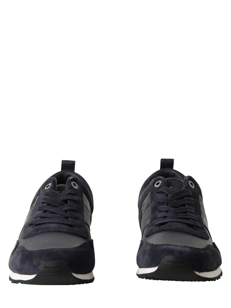 Tommy Hilfiger Sneakers bassa blu notte in pelle miniatura 2