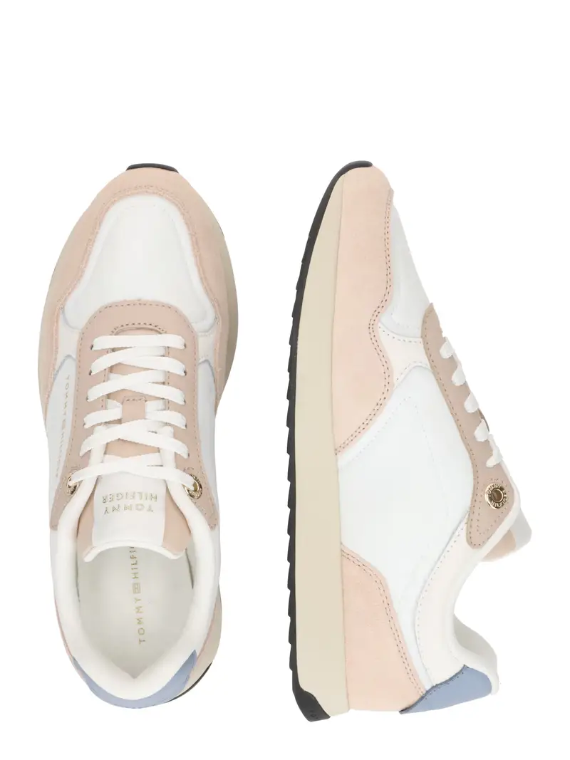 Sneaker bassa écru / blu / rosa pastello Écru miniatura 2