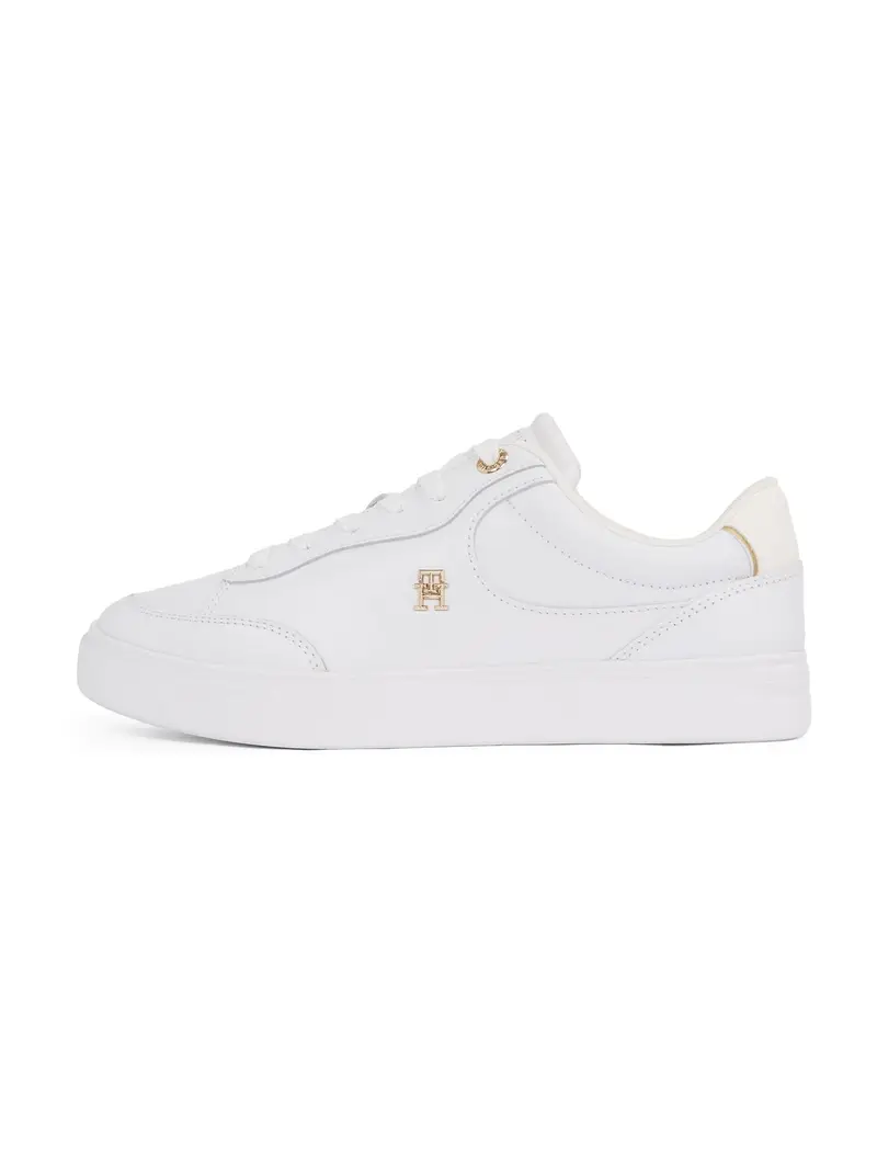 TOMMY HILFIGER Sneaker bassa 'Essential Chic Court'  oro / bianco