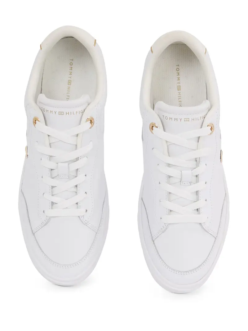 TOMMY HILFIGER Sneaker bassa 'Essential Chic Court' oro / bianco miniatura 2