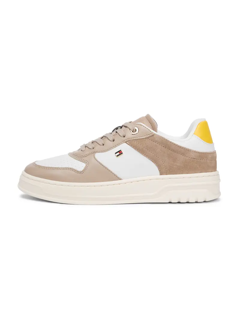 Sneaker bassa marrone / giallo / bianco