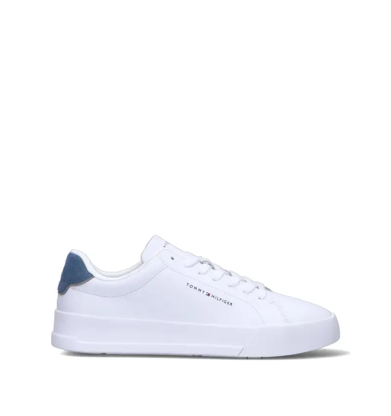 Sneaker uomo bianca/azzurra in pelle Vario