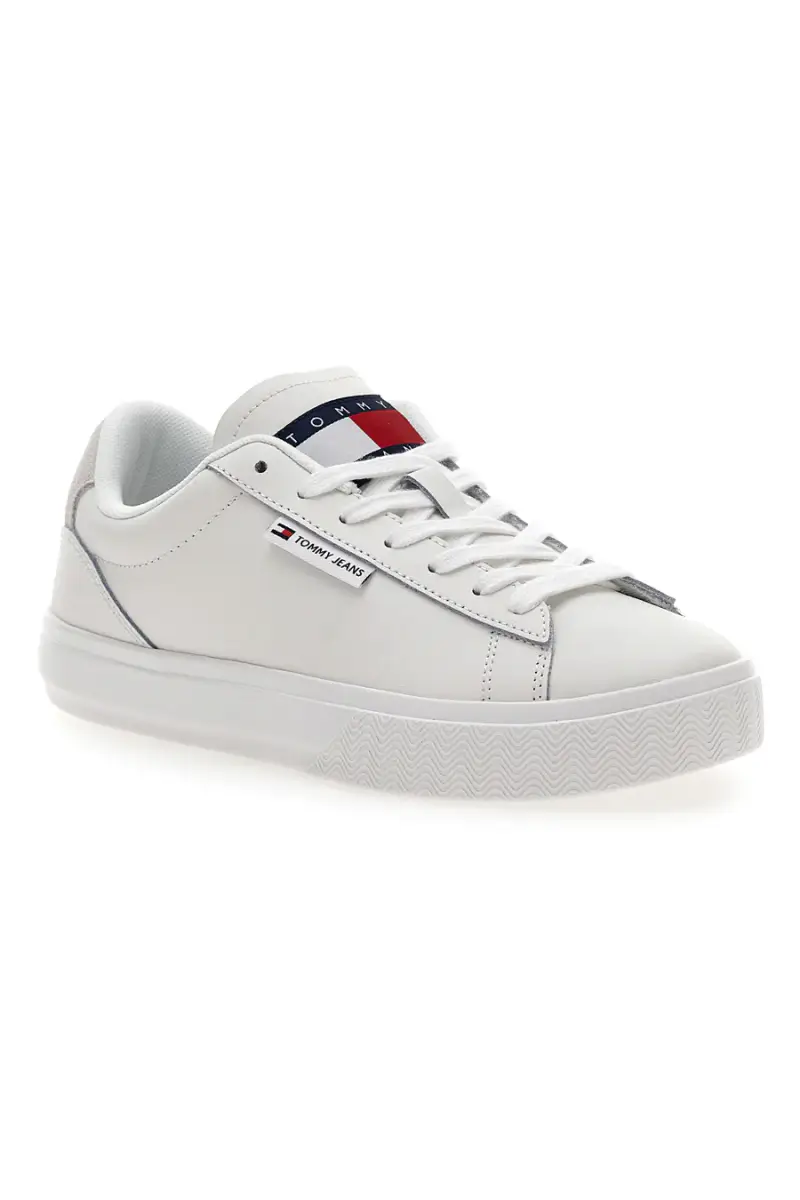 Sneakers Bianche Con Tomaia In Pelle TOMMY JEANS CUPSOLE SNEAKER ESS [ECRU] miniatura 2