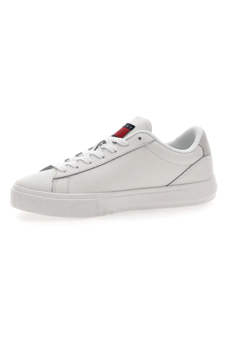 Sneakers Bianche Con Tomaia In Pelle TOMMY JEANS CUPSOLE SNEAKER ESS [ECRU] miniatura 4