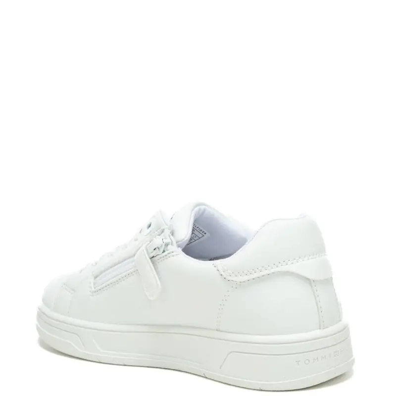 sneakers da bambino con mini logo lettering stampato sulla parte esterna della tomaia bianche miniatura 3