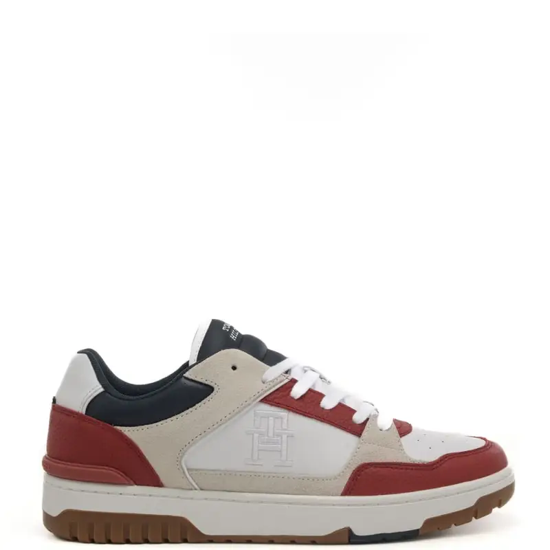 Tommy Hilfiger sneakers da uomo bianco, rosso, blu, beige con logo