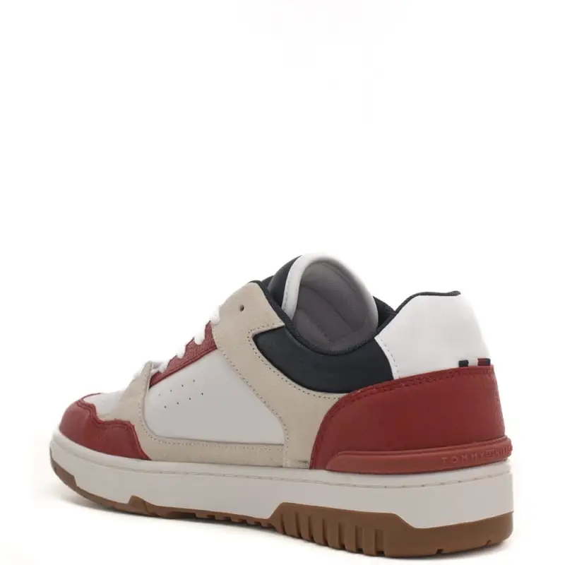 Tommy Hilfiger sneakers da uomo bianco, rosso, blu, beige con logo miniatura 2