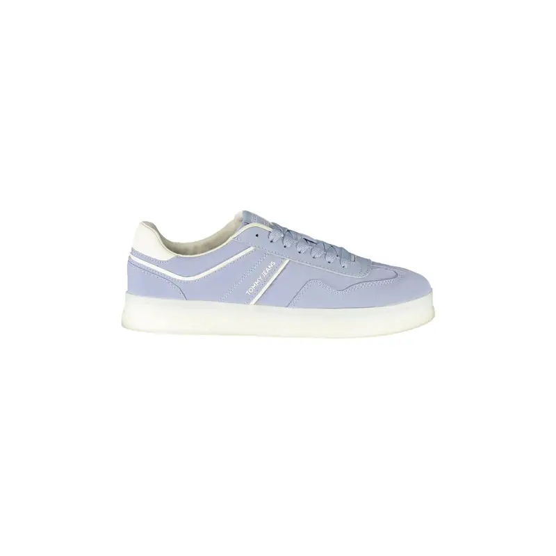 Sneakers Donna Azzurre con Lacci e Dettagli Bianchi Azzurro