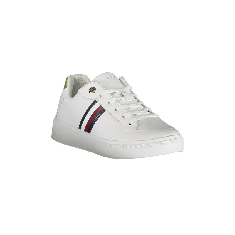 Sneakers Donna Bianche con Dettagli a Contrasto Bianco miniatura 2