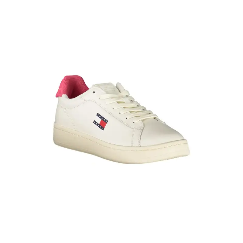 Sneakers Donna Bianche con Dettagli Fuxia Bianco miniatura 2