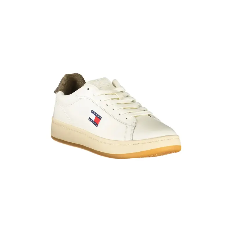 Sneakers Donna Bianche con Dettagli Marroni Bianco miniatura 2