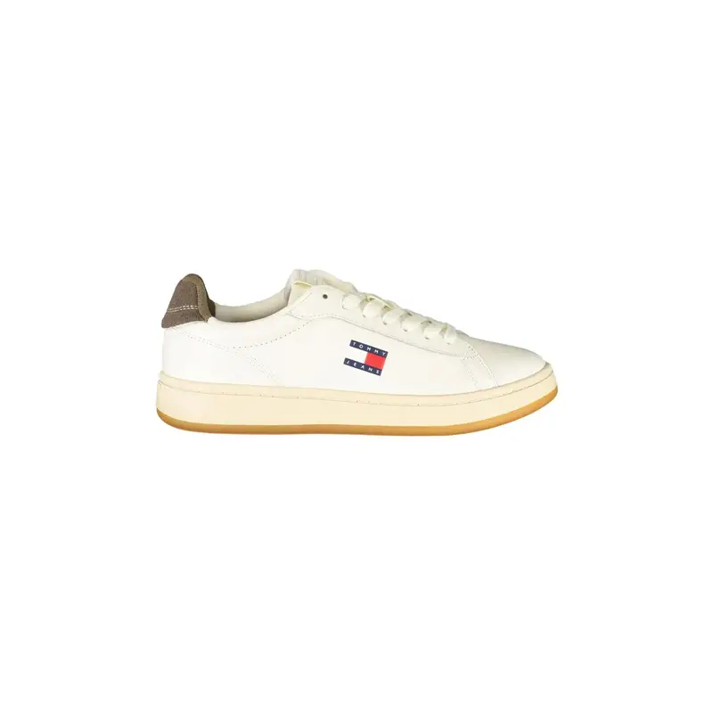 Sneakers Donna Bianche con Dettagli Marroni Bianco