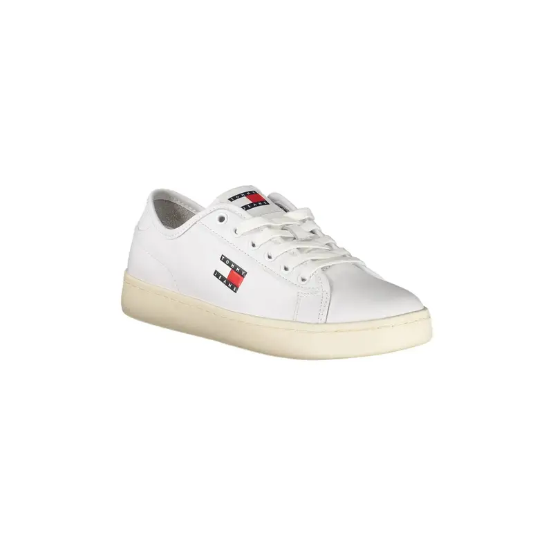 Sneakers Donna Bianche con Lacci e Dettagli a Contrasto Bianco miniatura 2