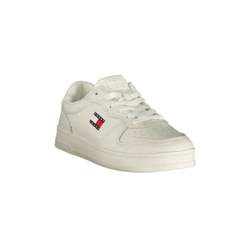 Sneakers Donna Bianche con Lacci e Logo Bianco miniatura 2