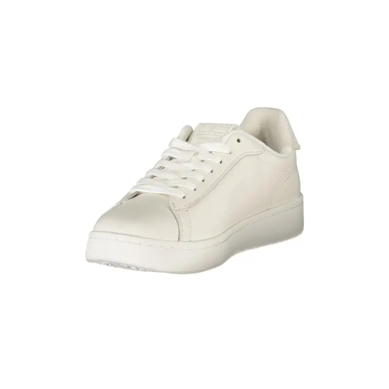 Sneakers Donna Bianche con Lacci e Plantare Removibile Bianco miniatura 3