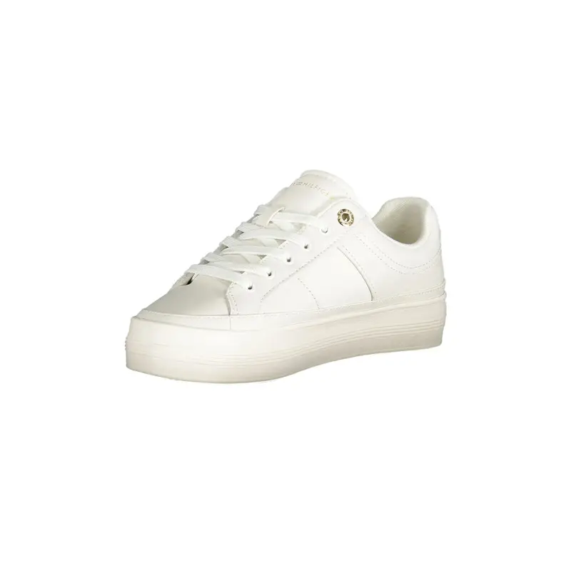 Tommy Hilfiger Sneakers Donna Bianche con Stampa Logo miniatura 3