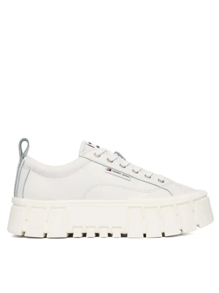 sneakers donna con platform bianche
