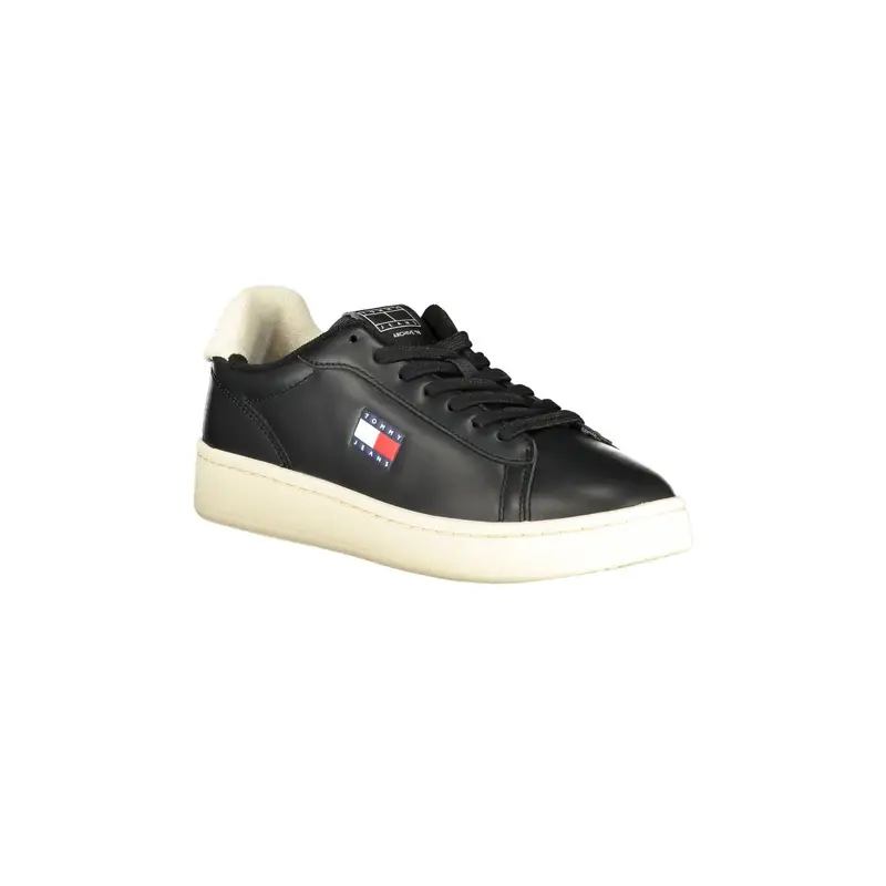 Sneakers Donna Nere con Dettagli in Bianco Nero miniatura 2