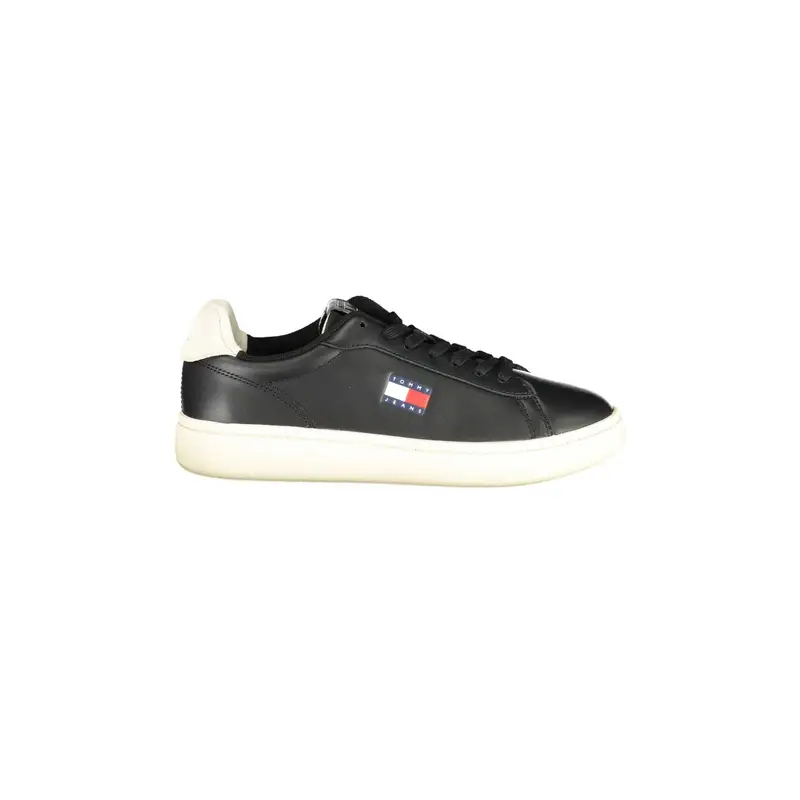 Sneakers Donna Nere con Dettagli in Bianco Nero