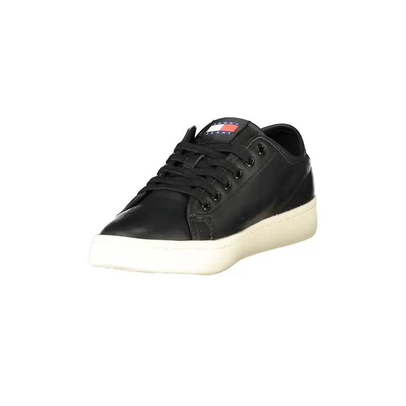 Sneakers Donna Nere con Lacci e Dettagli a Contrasto Nero miniatura 3