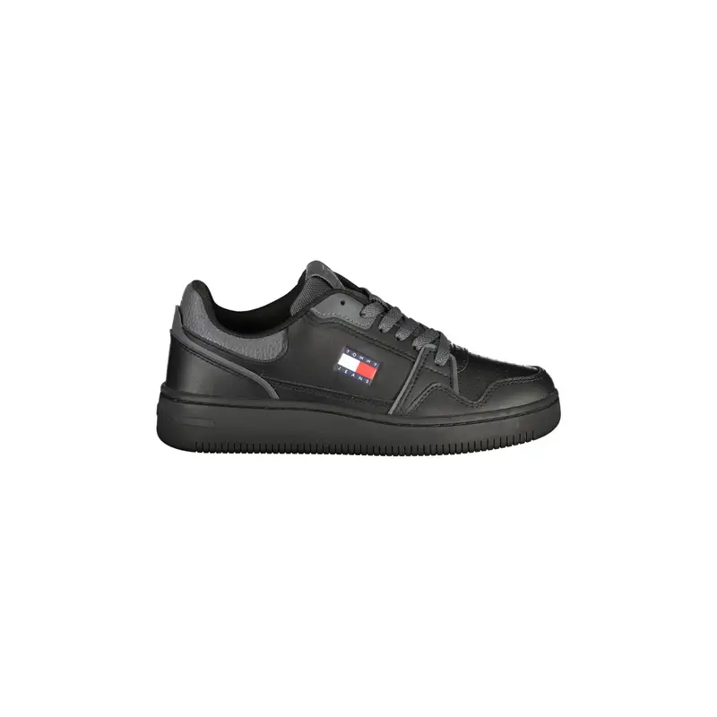 Sneakers Donna Nere con Lacci e Dettagli Grigi Nero