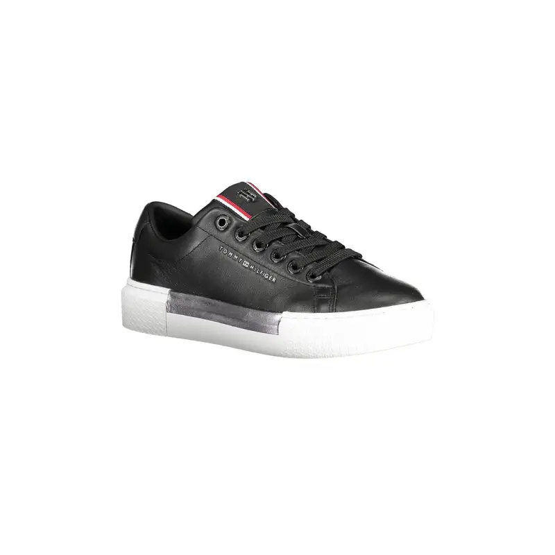 Tommy Hilfiger Sneakers Donna Nero con Stampa Logo miniatura 3