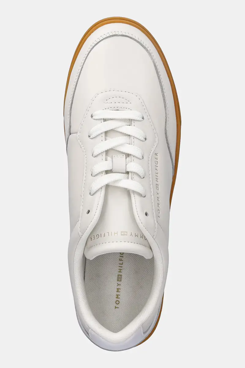 sneakers in pelle CASUAL CUPSOLE SNEAKER donna colore beige FW0FW08689 miniatura 4