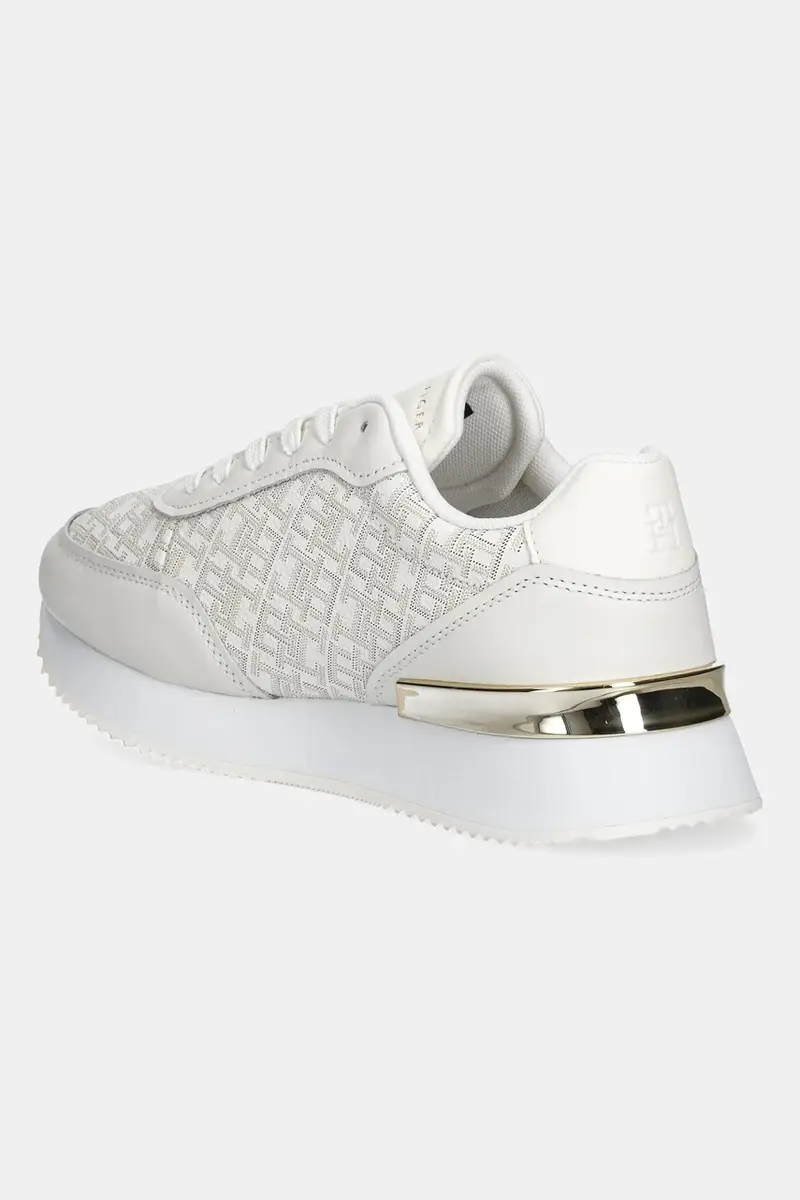 sneakers in pelle CHIC MONOGRAM RUNNER donna colore beige FW0FW09051 miniatura 3