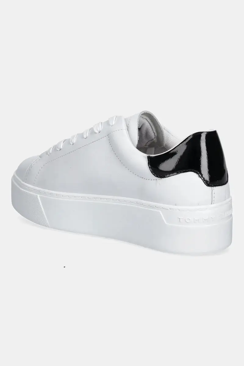 sneakers in pelle CHIC PLATFORM CUPSOLE PATENT donna colore bianco FW0FW08681 miniatura 3