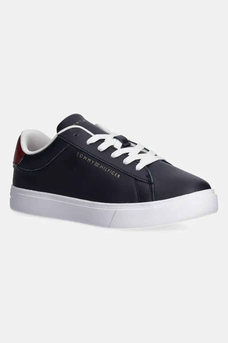 sneakers in pelle ESSENTIAL COURT SNEAKER colore blu navy FW0FW08320