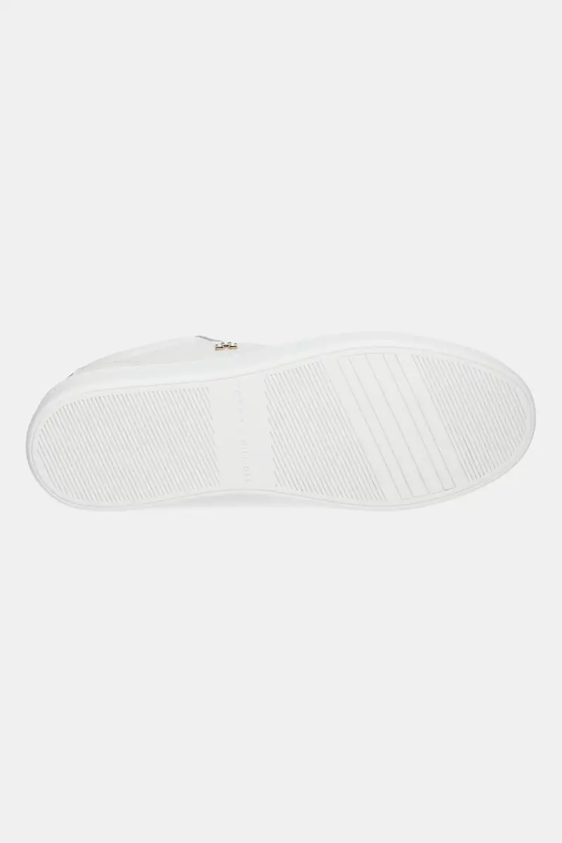 sneakers in pelle ESSENTIAL ELEVATED COURT SNEAKER donna colore beige FW0FW08680 Bianco miniatura 5