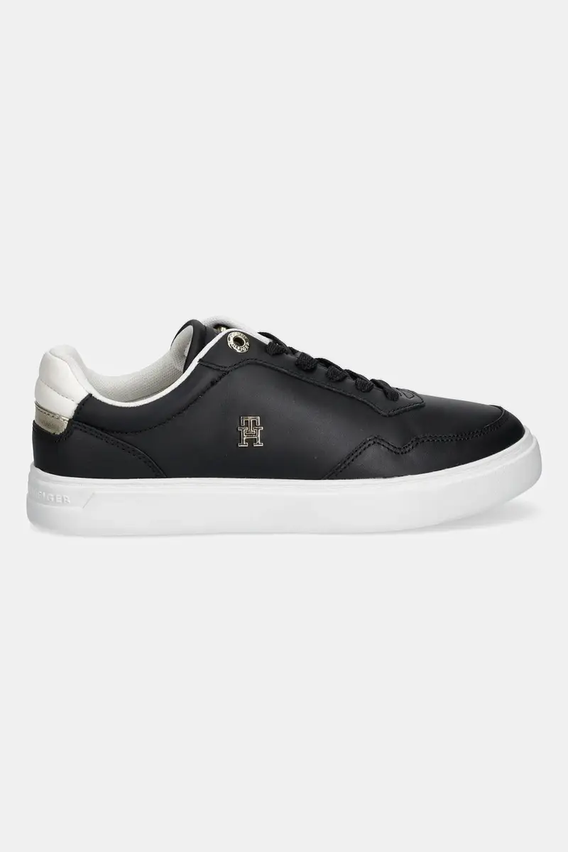 sneakers in pelle ESSENTIAL ELEVATED COURT SNEAKER donna colore nero FW0FW08680 miniatura 2