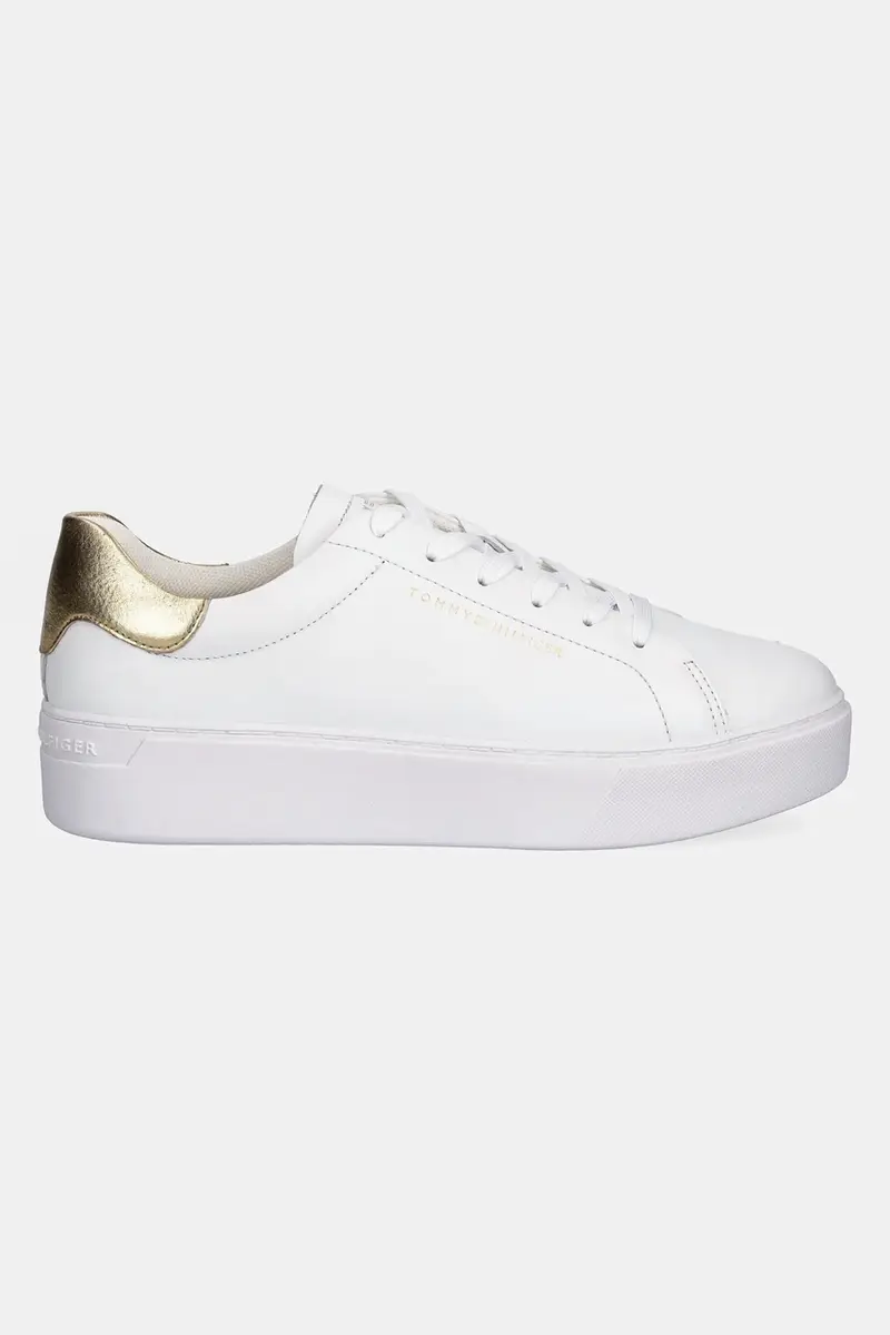 sneakers in pelle ESSENTIAL PLATFORM COURT SNEAKER donna colore bianco FW0FW08756 miniatura 2
