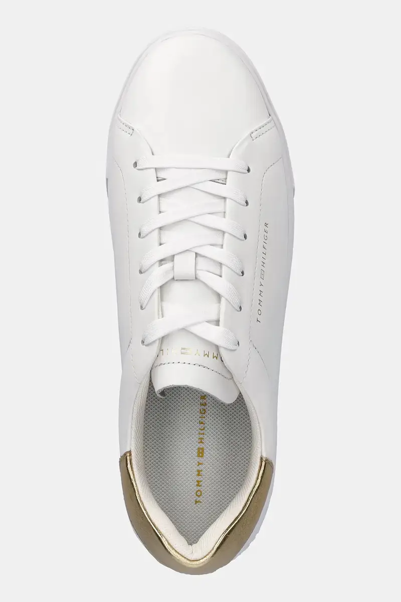 sneakers in pelle ESSENTIAL PLATFORM COURT SNEAKER donna colore bianco FW0FW08756 miniatura 4