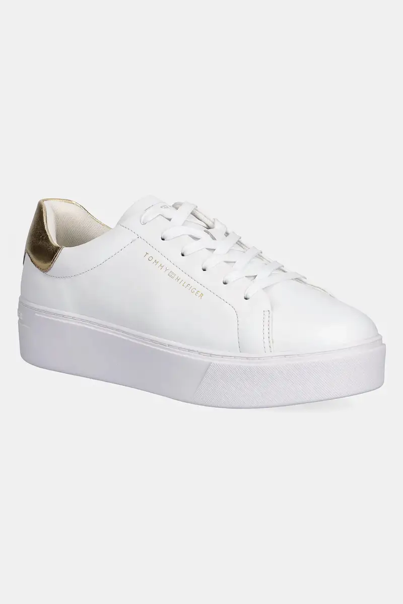 sneakers in pelle ESSENTIAL PLATFORM COURT SNEAKER donna colore bianco FW0FW08756