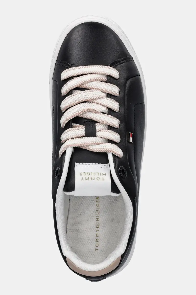 sneakers in pelle ICON COURT SNEAKER donna colore nero FW0FW08815 miniatura 4