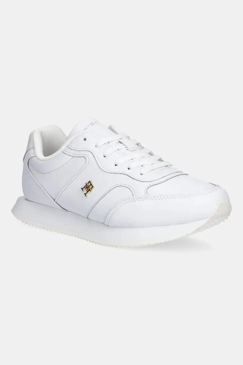 sneakers in pelle LEATHER RUNNER donna colore bianco FW0FW08696