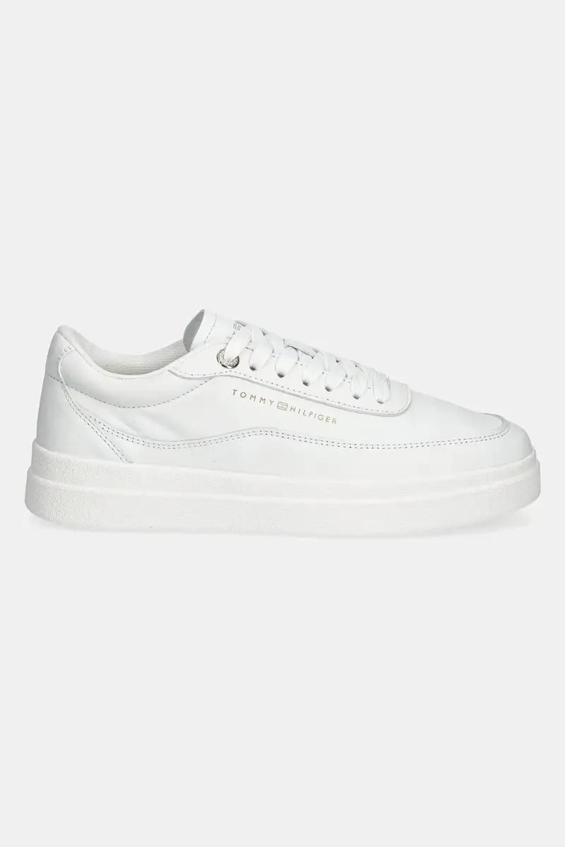 sneakers in pelle MODERN COURT SNEAKER LTHR donna colore bianco FW0FW08800 miniatura 2