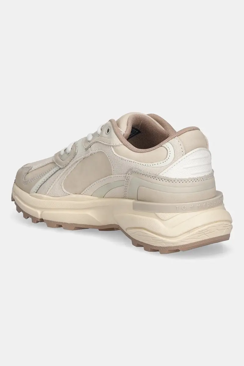 sneakers in pelle SPORTY PREMIUM RUNNER donna colore beige FW0FW08841 miniatura 3